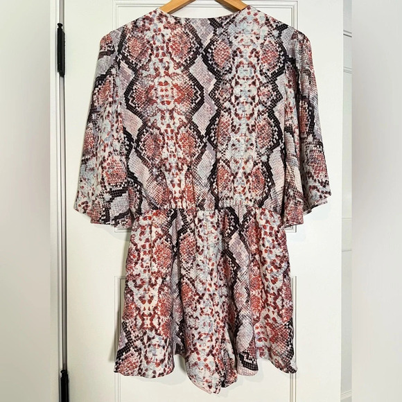 Lovers & Friends Pink Epiphany Romper Snakeskin Size Small - Picture 3 of 3